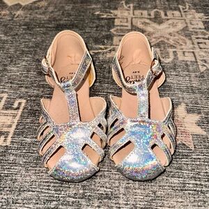 Monkey Feet Silver Glitter Kids Sandals